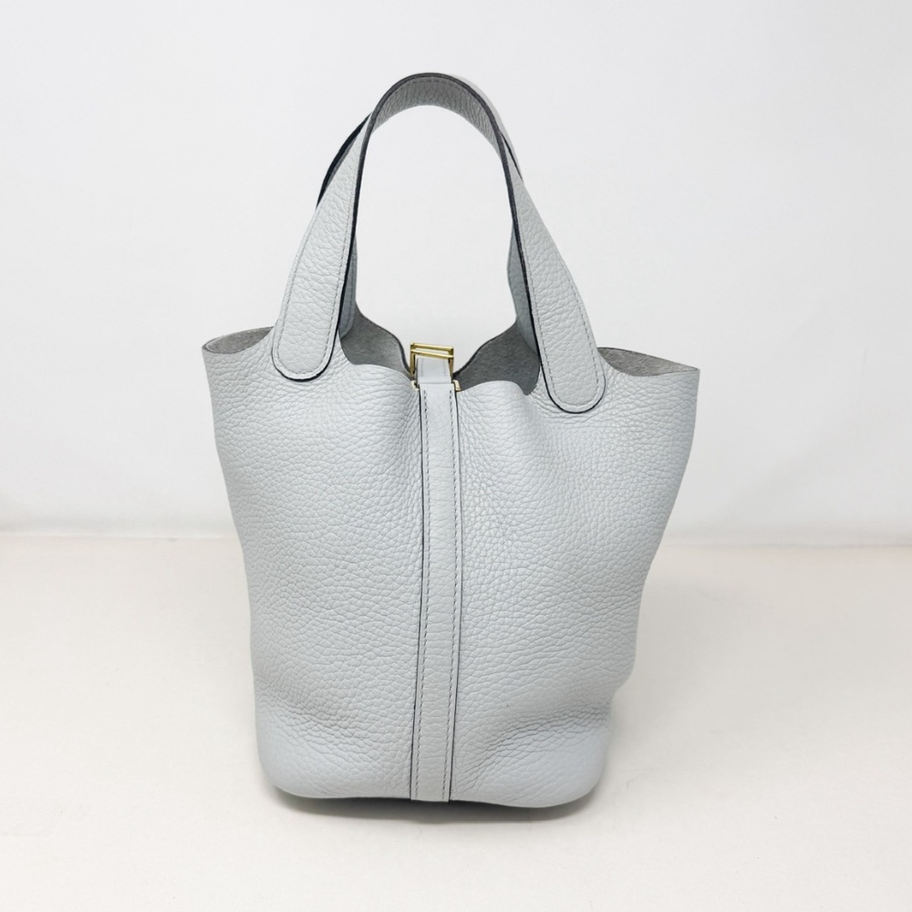 Hermes Bleu Pale Picotin 18 Handbag